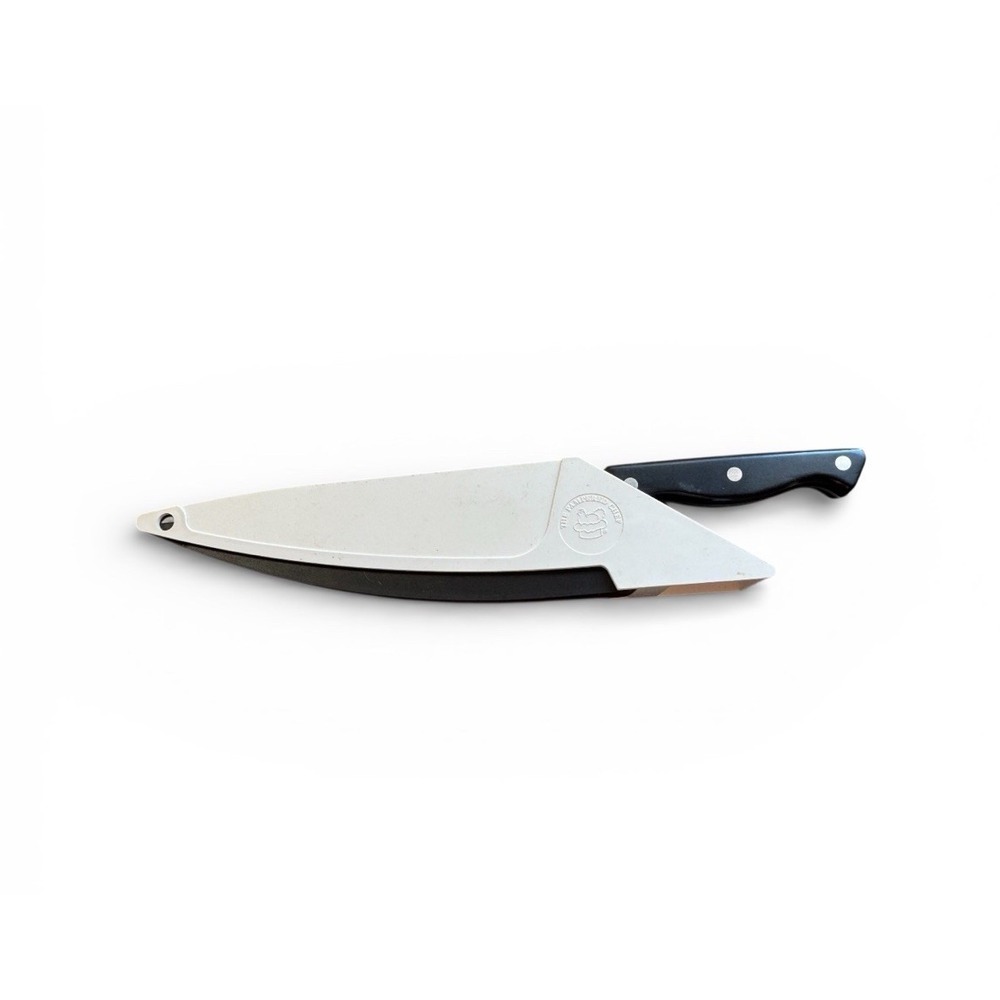Pampered Chef Vintage 8" Chef's Knife with Sharpening Case Made in USA